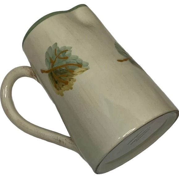 Gardeners Eden By Ceramiche Toscane Italian Pitcher Ceramic Leaf Rustic Country - Picture 4 of 8